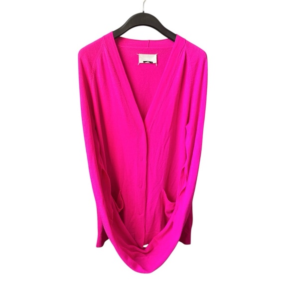 RARE Unisex Maison Martin Margiela MM6 Pink Fuchsia Jointed Sleeve Cardigan